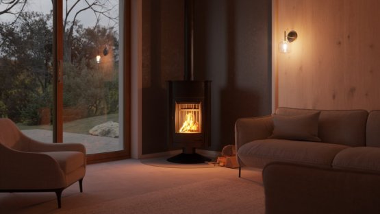 HS FLAMINGO Krbová kamna MASTERFLAMME ® Grande II, černá