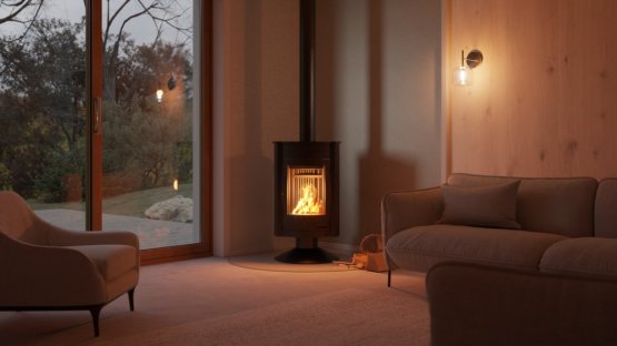HS FLAMINGO Krbová kamna MASTERFLAMME ® Medie II, černá