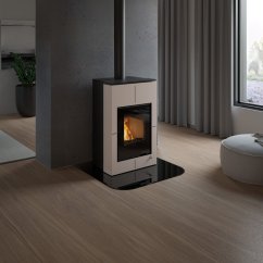 Sklo pod kamna - FLAMINGO Oblouk 1000x1000 mm, černé, fazeta / 2xR200 / 6 mm