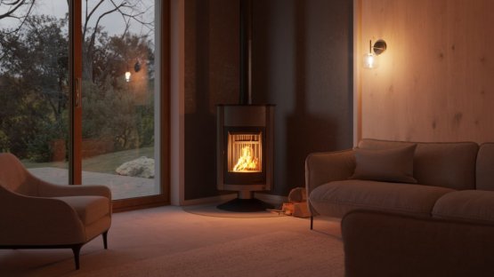 HS FLAMINGO Krbová kamna MASTERFLAMME ® Grande II, šedá