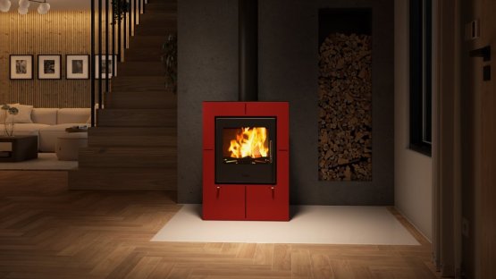 HS FLAMINGO Krbová kamna FLAMINGO ® EVENES červená