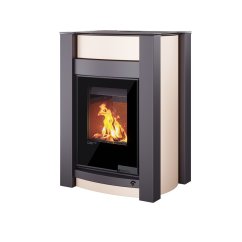 HS FLAMINGO Krbová kamna AQUAFLAM VARIO ® KALMAR 11kW krémová (teplovzdušná verze)