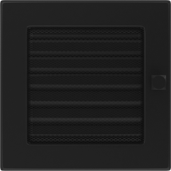 Krbová mřížka 17x17 BASIC černá s žaluzií