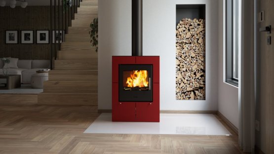 HS FLAMINGO Krbová kamna FLAMINGO ® EVENES červená