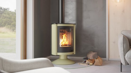 HS FLAMINGO Krbová kamna MASTERFLAMME ® Piccolo II, olivová