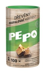 PEPO Dřevěný podpalovač - kostičky 100 ks