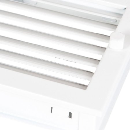 Krbová mřížka MODERN 20x20 cm, bílá s žaluzií