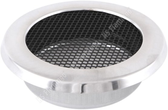 Krbová mřížka KULATÁ 100 mm broušený chrom