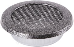 Krbová mřížka KULATÁ 100 mm staré stříbro