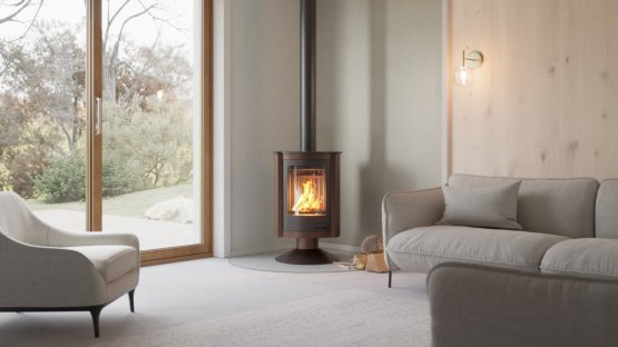 HS FLAMINGO Krbová kamna MASTERFLAMME ® Piccolo II, hnědá - sametová