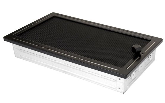 Krbová mřížka 16x32 cm, TREND černý mat s žaluzií