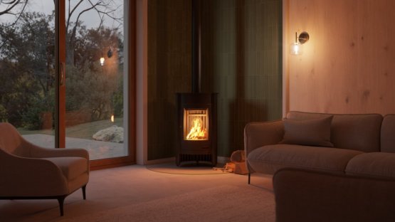 HS FLAMINGO Krbová kamna MASTERFLAMME ® Medie I, černá