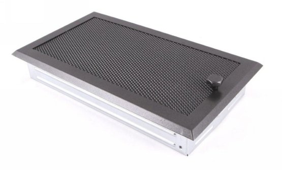 Krbová mřížka 16x32 cm, grafit s žaluzií