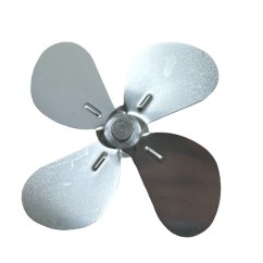 Náhradní vrtule čtyřlopatková stříbrná - ventilátor na kamna