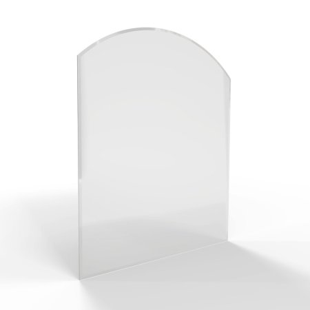 Sklo pod kamna - FLAMINGO Oblouk 1000x1000 mm, fazeta / R725 / 6 mm