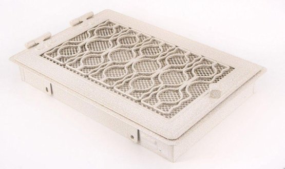 Krbová mřížka STYLOVÁ 21x32 cm, bílá - antik
