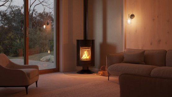 HS FLAMINGO Krbová kamna MASTERFLAMME ® Medie II, černá