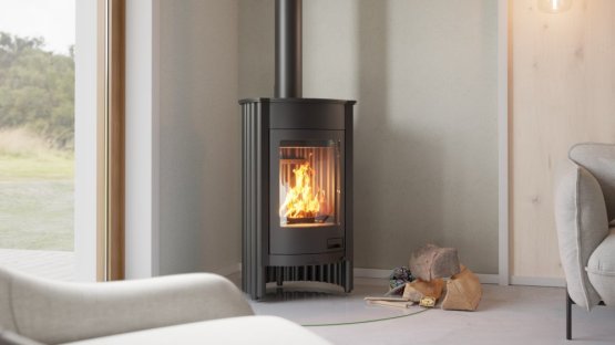 HS FLAMINGO Krbová kamna MASTERFLAMME ® Medie I, černá