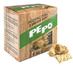 PEPO Podpalovač z dřevité vlny 32 ks