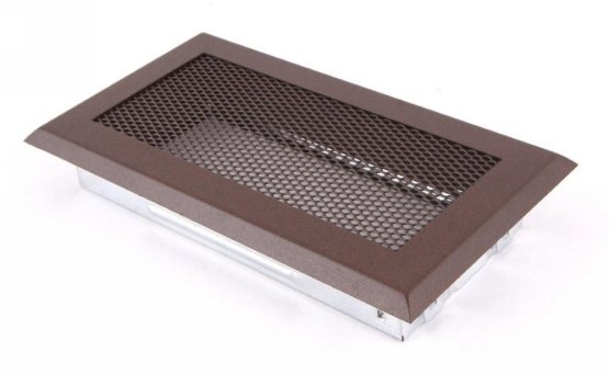 Krbová mřížka 16x32 cm, hnědý brokát