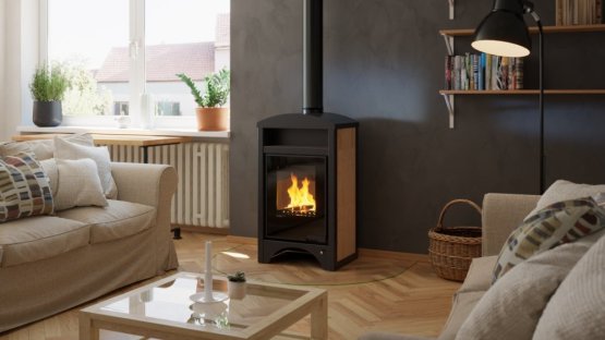 HS FLAMINGO Krbová kamna AQUAFLAM VARIO ® BARMA 11kW dlažba Javor (teplovzdušná verze)