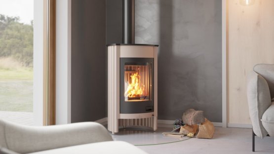 HS FLAMINGO Krbová kamna MASTERFLAMME ® Medie I, krémová