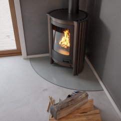 HS FLAMINGO Sklo pod kamna - Výseč 1000x1000 mm / 6 mm