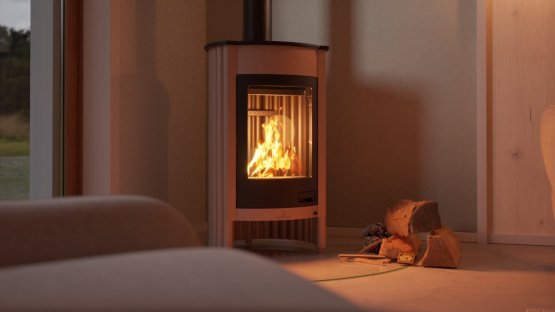 HS FLAMINGO Krbová kamna MASTERFLAMME ® Medie I, krémová