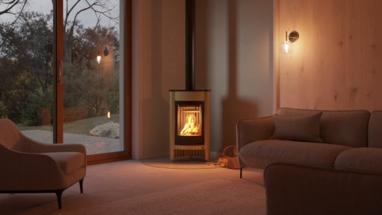 HS FLAMINGO Krbová kamna MASTERFLAMME ® Medie I, olivová