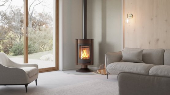 HS FLAMINGO Krbová kamna MASTERFLAMME ® Medie II, hnědá - sametová