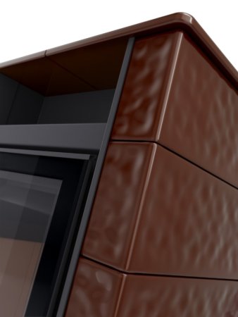 HS FLAMINGO Kachlová kamna AQUAFLAM VARIO ® PERU 11kW, kachle hnědá (teplovzdušná verze)