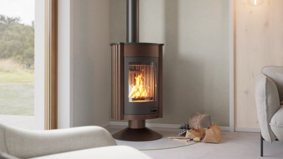 HS FLAMINGO Krbová kamna MASTERFLAMME ® Medie II, hnědá - sametová