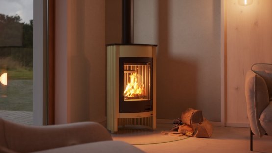 HS FLAMINGO Krbová kamna MASTERFLAMME ® Medie I, olivová