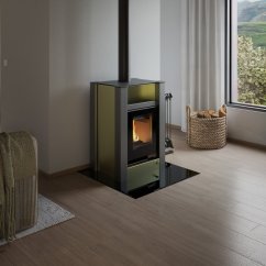 Sklo pod kamna - FLAMINGO Čtverec 1000x1000 mm, černé, fazeta / 6 mm