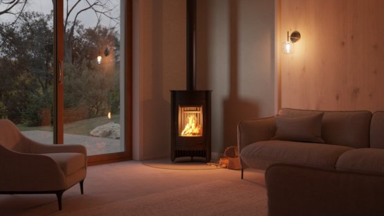 HS FLAMINGO Krbová kamna MASTERFLAMME ® Medie I, černá