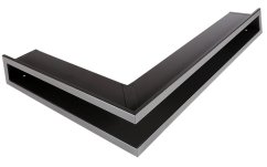 Krbová mřížka OTEVŘENÁ rohová levá 60x40x6 cm, grafit