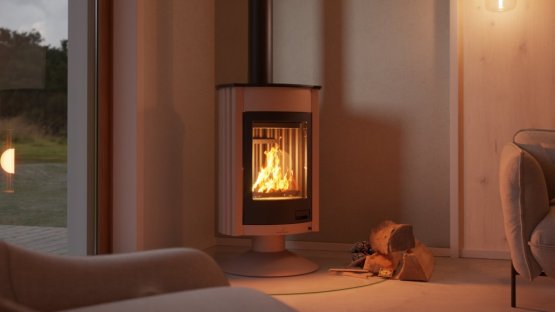 HS FLAMINGO Krbová kamna MASTERFLAMME ® Medie II, krémová