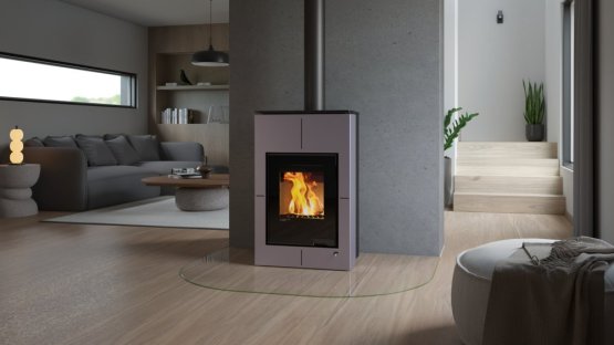 HS FLAMINGO Krbová kamna AQUAFLAM VARIO ® SAPORO 11kW šedá (teplovzdušná verze)