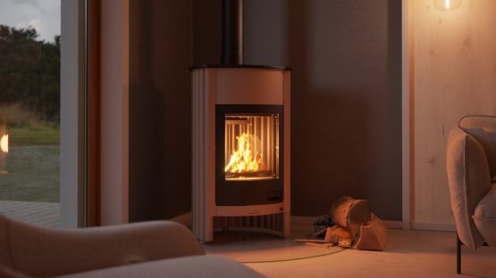 HS FLAMINGO Krbová kamna MASTERFLAMME ® Grande I, krémová