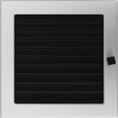 Krbová mřížka 22x22 BASIC broušený chrom s žaluzií