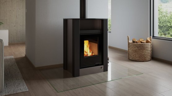 HS FLAMINGO Krbová kamna AQUAFLAM VARIO ® LEND 11/5kW šedá