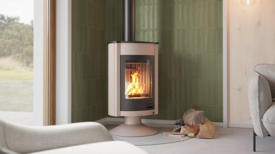 HS FLAMINGO Krbová kamna MASTERFLAMME ® Medie II, krémová