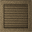 Krbová mřížka 22x22 BASIC staré zlato s žaluzií