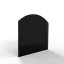 Sklo pod kamna - FLAMINGO Oblouk 1000x1000 mm, černé, fazeta / R725 / 6 mm