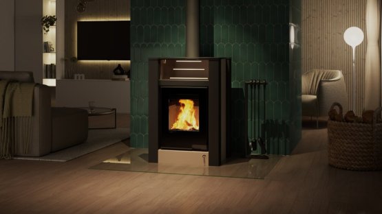HS FLAMINGO Krbová kamna AQUAFLAM VARIO ® LEND 11/7kW krémová, elektronická regulace
