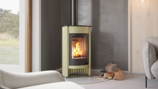 HS FLAMINGO Krbová kamna MASTERFLAMME ® Medie I, olivová