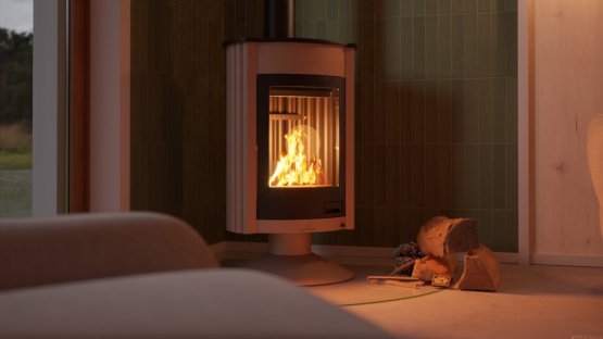 HS FLAMINGO Krbová kamna MASTERFLAMME ® Medie II, krémová