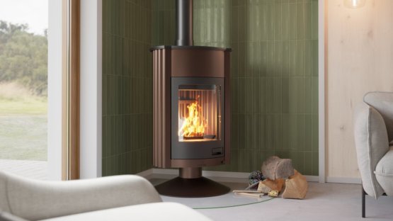 HS FLAMINGO Krbová kamna MASTERFLAMME ® Grande II, hnědá - sametová