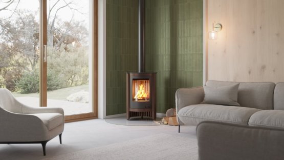 HS FLAMINGO Krbová kamna MASTERFLAMME ® Piccolo I, hnědá - sametová