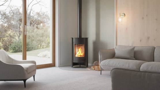 HS FLAMINGO Krbová kamna MASTERFLAMME ® Medie I, černá